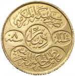 LE MONDE ARABE ARABIA  KINGDOM OF HEJAZ THE BEGINNING OF GOLD COINAGE IN MODERN ARABIA : ALHUSAYN B 
