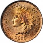 1868 Indian Cent. MS-65 RD (PCGS).