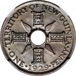 NEW GUINEA. 1/2 Penny & Penny, 1929. NGC PROOF-67.