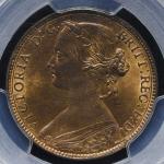 GREAT BRITAIN Victoria ヴィクトリア(1837~1901) Penny 1860  NGC-MS64RB UNC+