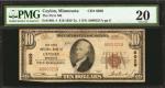 Ceylon, Minnesota. $10 1929 Ty. 1. Fr. 1801-1. The First NB. Charter #6029. PMG Very Fine 20.