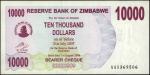 ZIMBABWE. Reserve Bank of Zimbabwe. 10,000 Dollars, 2006. P-46a. Uncirculated.