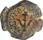 JUDAEA. Alexander Jannaios (Yehonatan), 103-76 B.C.E. AE Prutah, Jerusalem Mint. NGC VF.