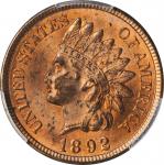 1892 Indian Cent. MS-63 RD (PCGS).