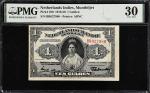 NETHERLANDS INDIES. Muntbiljet. 1 Gulden, 1919. P-100. PMG Very Fine 30.