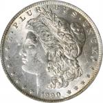 1890-O Morgan Silver Dollar. VAM-10. Hot 50 Variety. Comet Variety. MS-62 (PCGS).