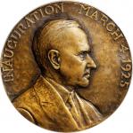 1925 Calvin Coolidge Inaugural Medal. Bronze. 70 mm. Dusterberg CIM-B70, MacNeil CC-1925-3. Specimen