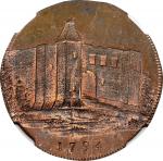 GREAT BRITAIN. Trade Tokens. Essex. Chichester. Heaths Copper 1/2 Penny Token, 1794. NGC MS-64 Red B