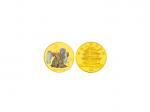 1999年中国京剧艺术第一组——贵妃醉酒彩色纪念金币，面值50元，重量1/2盎司