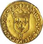 FRANCE. Ecu dOr, ND (1541). Rouen Mint. Francis I (1515-47). PCGS MS-62 Gold Shield.