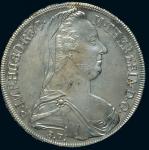 1780年奥地利玛丽亚特雷西亚头像银币一枚，近未使用至完全未使用品