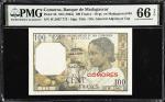 COMOROS. Banque de Madagascar. 100 Francs, ND (1963). P-3b. PMG Gem Uncirculated 66 EPQ.