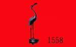 仿古铜质立雕 「灵芝龟鹤」 -  仿古铜铸，龟龄鹤寿，寓意吉祥。Bronze Crane Standing on tortoise 65 x 12 x 22cm