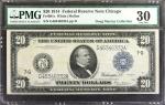 Fr. 991c. 1914 $20 Federal Reserve Note. Chicago. PMG Very Fine 30.
