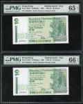 香港补版纸币一组6枚，包括1994年渣打银行10元2枚，编号Z095043及Z095254，1996年汇丰银行20元2枚，编号ZZ127421及ZZ127438，1994年中国银行20元2枚，编号ZZ