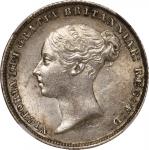 英国(GB), 1857, 銀(Ag), 6ﾍﾟﾝｽ Pence, NGC MS61, 極美/未, AU, ヴィクトリア女王像 ヤングヘッド 6ペンス銀貨 1857年 KM733.1
