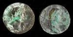 HADRIAN, A.D. 117-138. Duo of Sestertii (2 Pieces), Rome Mint, A.D. 118-135. Average Grade: VERY FIN