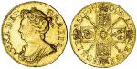 Anne (1702-14), Guinea, 1709, 8.37g, anna?dei?gratia? second draped bust left, rev. 瀕ag / bri?fr / e