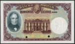 Banco de Portugal, specimen 500 Escudos, ND (1932-34), no serial numbers, brown-purple and blue-blac
