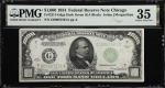 Fr. 2211-Gdgs. 1934 Dark Green Seal $1000 Federal Reserve Note. Chicago. PMG Choice Very Fine 35.