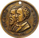 Lot of (2) 1868 Horatio Seymour Political Medals. Plain Edge. 28 mm.