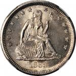 1868-S Liberty Seated Quarter. Briggs 1-A, the only known dies. MS-64 (NGC).