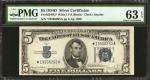 Fr. 1654Wi*. 1934D $5 Silver Certificate Star Note. PMG Choice Uncirculated 63 EPQ.