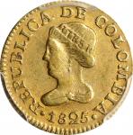 COLOMBIA. Peso, 1825-BOGOTA JF. Bogota Mint. PCGS EF-45.