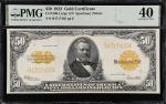Fr. 1200. 1922 $50 Gold Certificate. PMG Extremely Fine 40.