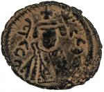 Lot 166 ARAB-BYZANTINE: Imperial Bust type， ca. 670s/680s， AE fals 404.35g41， Antardos， ND， A-103， m