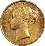 Australia, gold sovereign, 1878-S, Sydney, young head left, 0.2354 oz AGW,(S-3855), PCGS AU 58