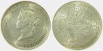 1868年香港一圆银币，PCGS AU53
