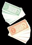 1961-65年香港政府钞票一组81枚，无日期，包括30枚5分及51枚10分，UNC品相，部分有微黄。Government of Hong Kong, a group of 81 notes, no 