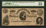 Lot of (3) T-41, 65 & 68. Confederate Currency. 1862-64 $10 & $100. PMG Very Fine 25 & Extremely Fin