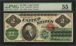 Fr. 41. 1862 $2 Legal Tender Note. PMG About Uncirculated 55.