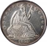 1875-CC Liberty Seated Half Dollar. WB-4. Rarity-4. AU Details--Cleaned (PCGS).
