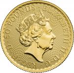 2023 Royal Succession Gold 1/2 Ounce Britannia, #2 to Last Coin Struck Under Queen Elizabeth II. Ass