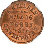 New York--Greenpoint. Undated (1861-1865) A. Killeen. Fuld-330A-6a, Musante GW-598, Baker-552F. Rari