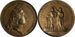 1672年法国路易十四国王与王后大婚铜章 PCGS AU58 85814660