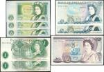 英国早期1, 5 及 20镑，趣味号码，世界纸币