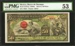 MEXICO. Banco de Durango. 50 Pesos, 1914. P-S276Aa. PMG About Uncirculated 53.
