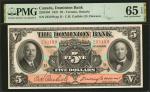 CANADA. Dominion Bank. 5 Dollars, 1931. CH #220-24-04. PMG Gem Uncirculated 65 EPQ.