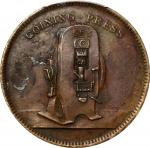1903年英国伯明翰泰勒和查伦有限公司铸币机械黄铜广告代用币。GREAT BRITAIN. Trade Tokens. Birmingham. Taylor & Challen, Ltd. Minti