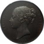 Great Britain. PCGS PR64. Proof UNC. Penny. Bronze. Victoria / Seated Britannia Bronze Proof Penny