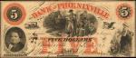 Phoenixville, Pennsylvania. The Bank of Phoenixville. July 4, 1861. $5. Very Fine.