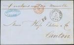 Hong Kong Treaty Ports Canton 1859 (9 Dec.) incoming mail, commercial wrapper from Hamburg in the No