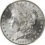 1884-CC Morgan Silver Dollar. MS-64 (NGC).