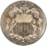 1876 Shield Nickel. Repunched Date. Proof-65 (PCGS). OGH.
