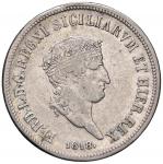 Italian coins;NAPOLI Ferdinando I (1816-1825) Piastra 1818 - Magliocca 445 AG (g 27.34) Colpi al bor