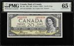CANADA. Lot of (3). Bank of Canada. 20 Dollars, 1954. BC-33a. PMG Gem Uncirculated 65 EPQ.